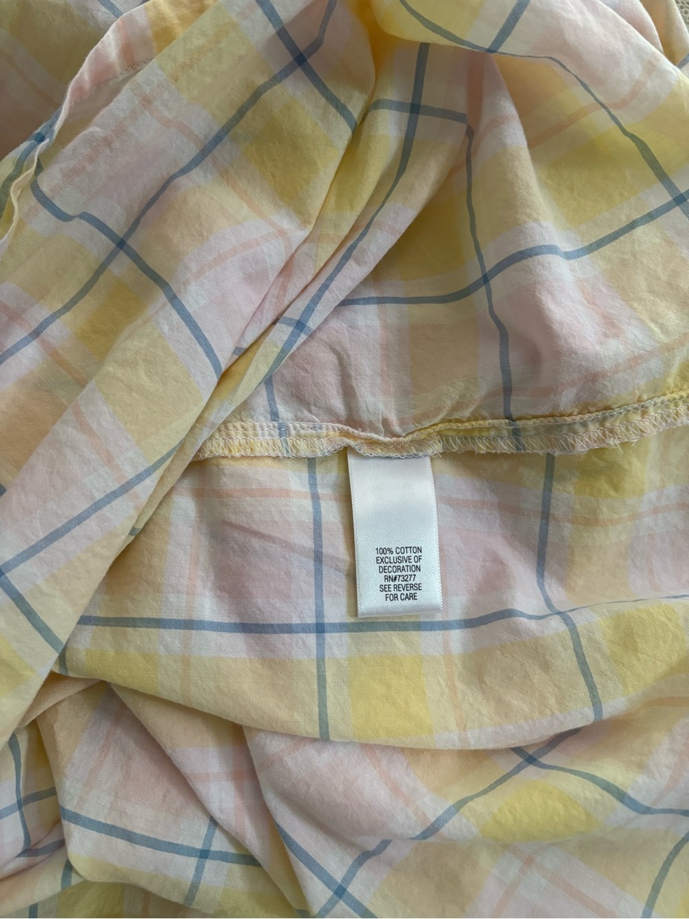 croft & barrow Pink and Yellow Plaid Sleeveless nightgown - Picture 8 of 10